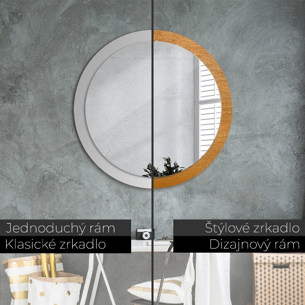 Round printed mirror Metal surface