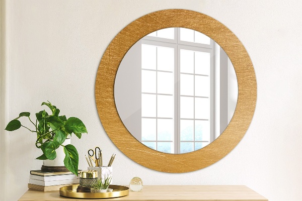 Round printed mirror Metal surface
