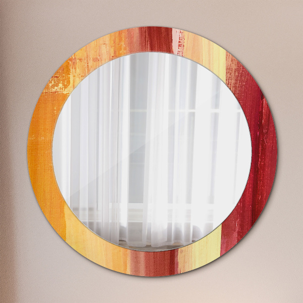 Round printed mirror Abstract picture