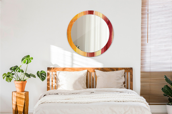 Round printed mirror Abstract picture