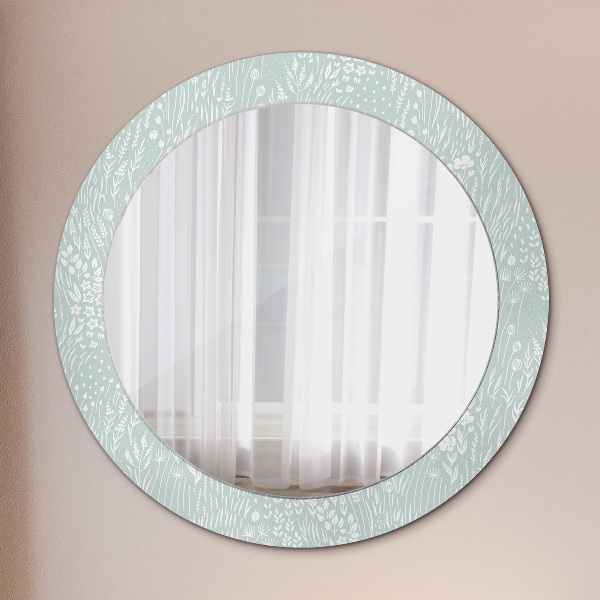 Round decorative mirror Composition manually drawn