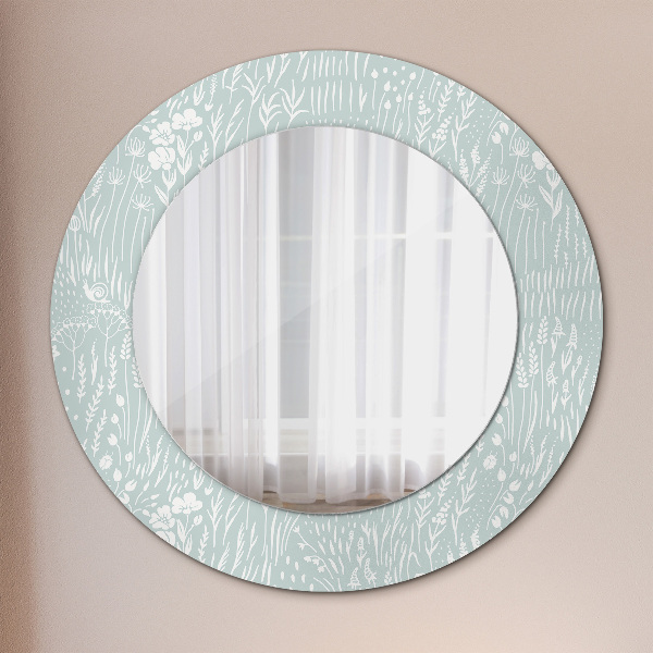Round decorative mirror Composition manually drawn