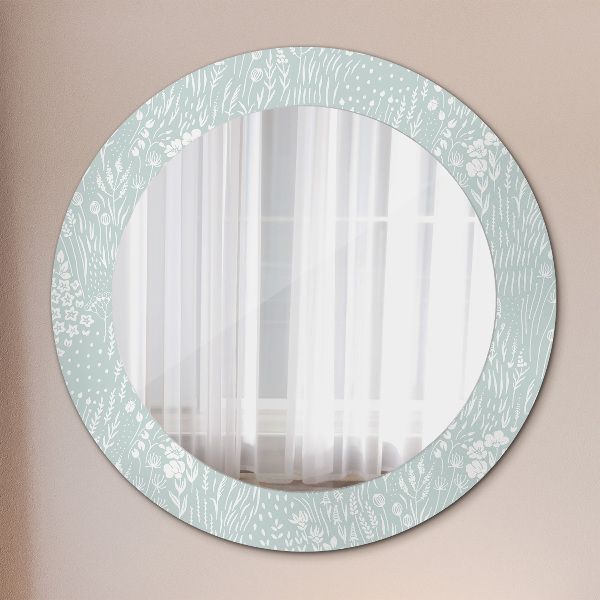 Round decorative mirror Composition manually drawn