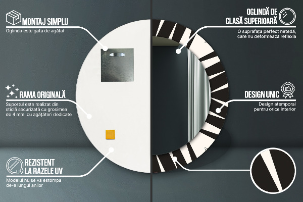 Ornate framed mirror Abstraction geometry