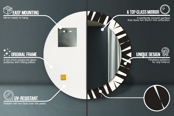 Ornate framed mirror Abstraction geometry