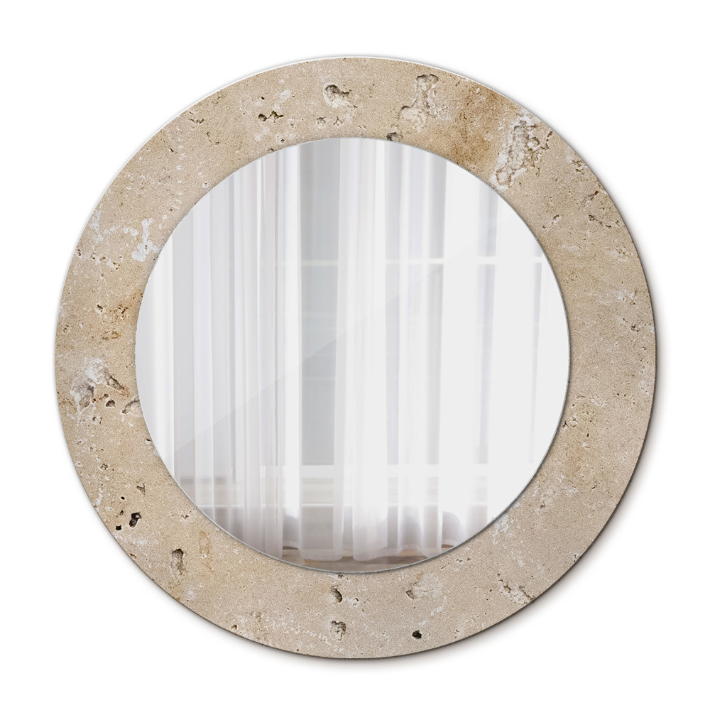 Round decorative mirror Natural stone