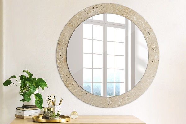 Round decorative mirror Natural stone