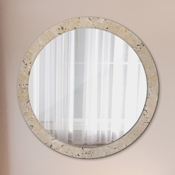 Round decorative mirror Natural stone