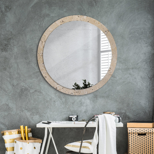 Round decorative mirror Natural stone