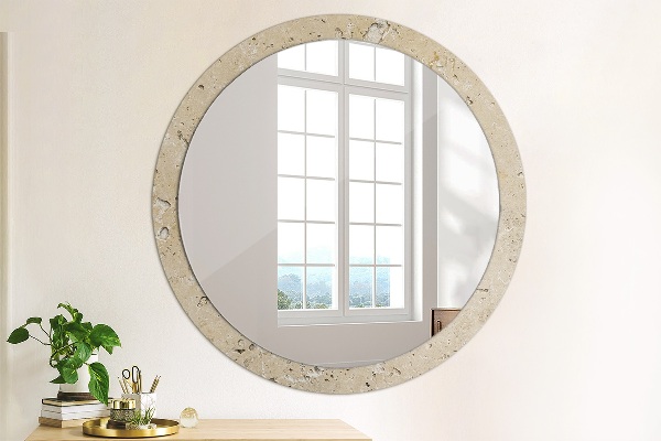 Round decorative mirror Natural stone