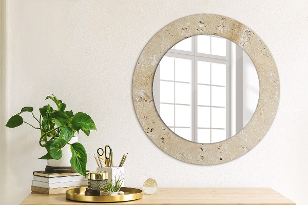 Round decorative mirror Natural stone