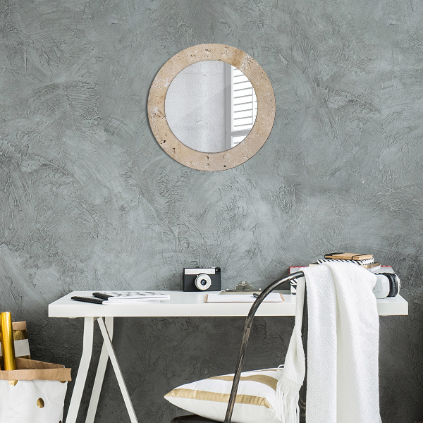 Round decorative mirror Natural stone