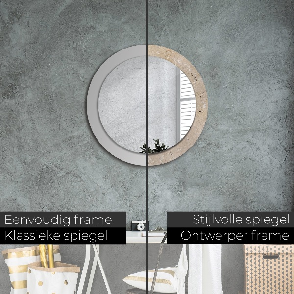 Round decorative mirror Natural stone