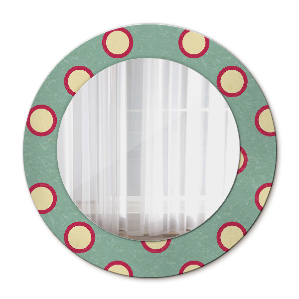 Round wall mirror decor Dots