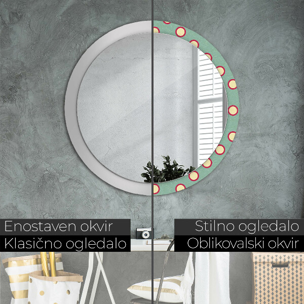 Round wall mirror decor Dots
