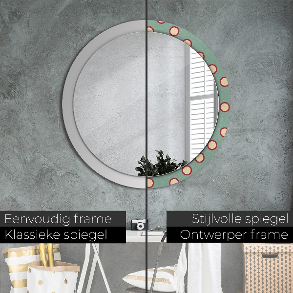 Round wall mirror decor Dots