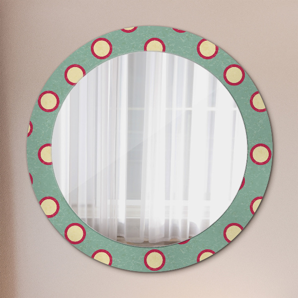 Round wall mirror decor Dots