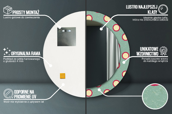 Round wall mirror decor Dots