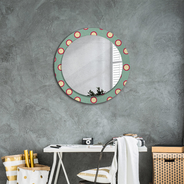 Round wall mirror decor Dots