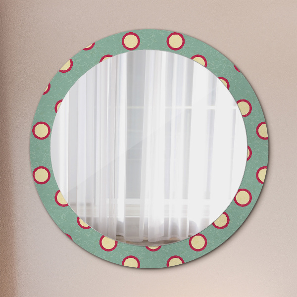 Round wall mirror decor Dots