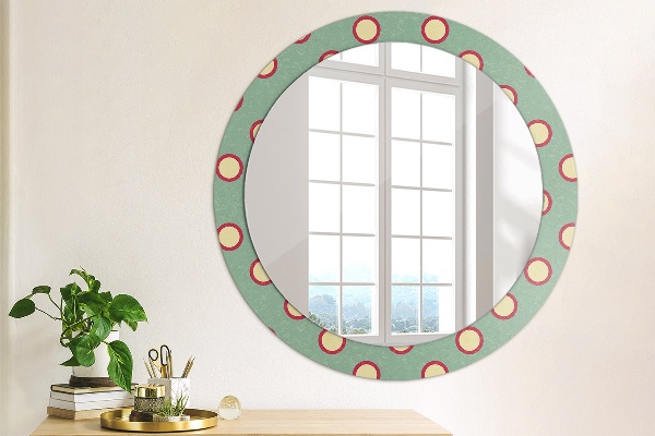 Round wall mirror decor Dots