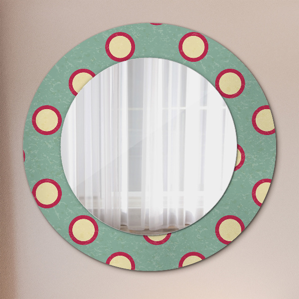 Round wall mirror decor Dots