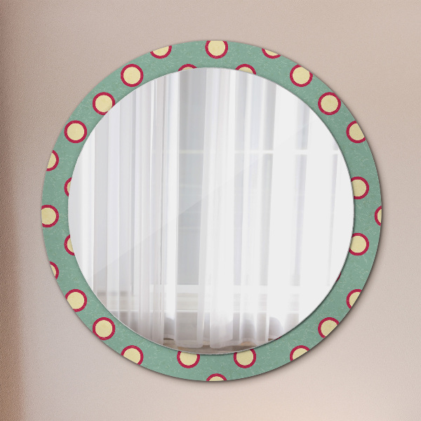 Round wall mirror decor Dots