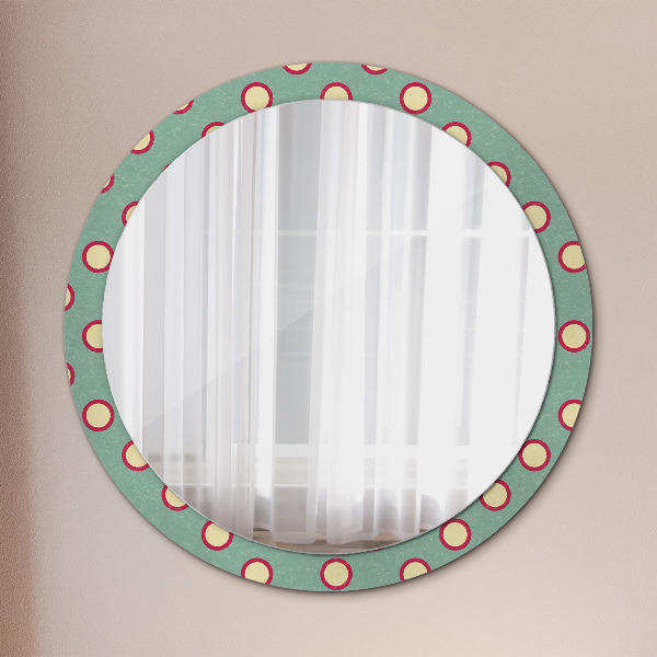 Round wall mirror decor Dots