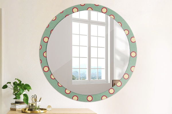 Round wall mirror decor Dots
