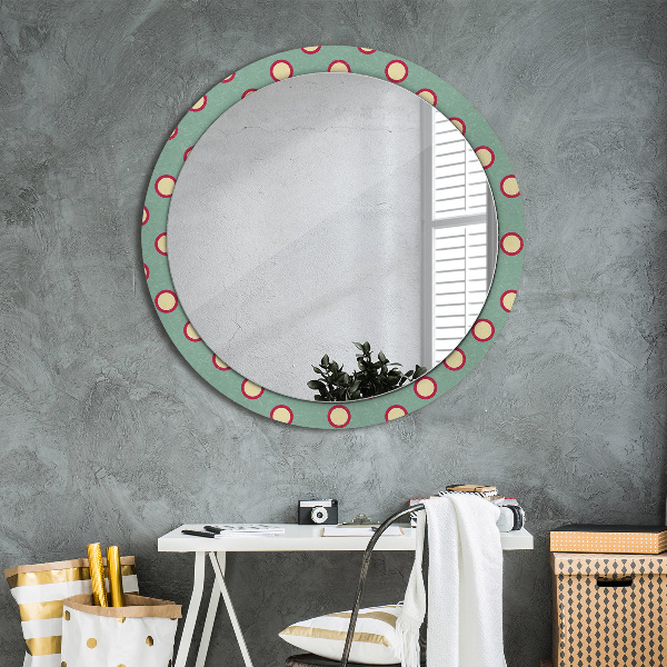 Round wall mirror decor Dots
