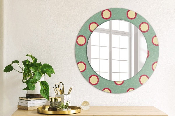 Round wall mirror decor Dots