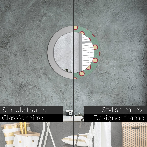 Round wall mirror decor Dots