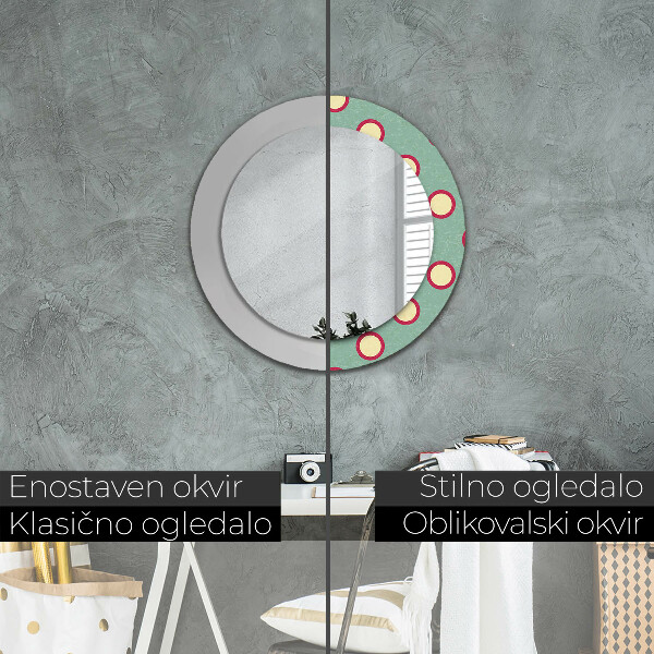Round wall mirror decor Dots