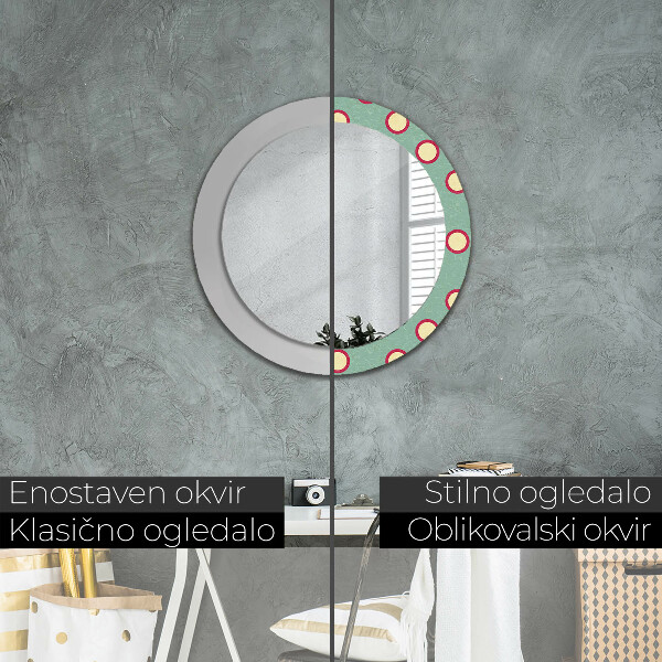 Round wall mirror decor Dots