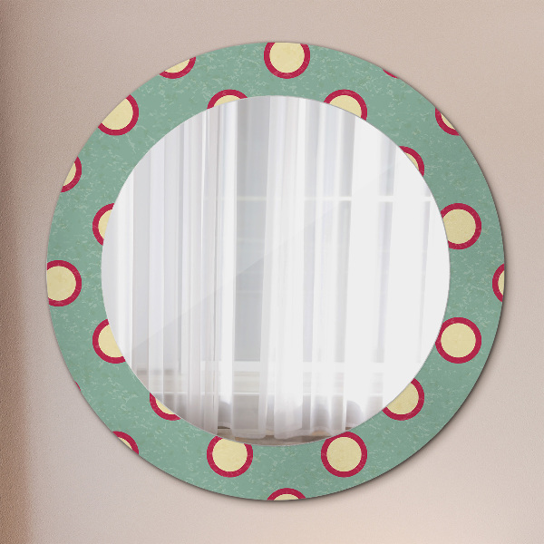 Round wall mirror decor Dots