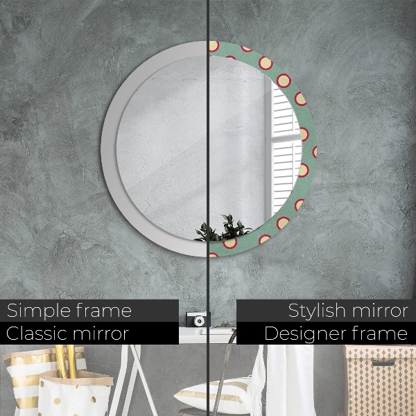Round wall mirror decor Dots