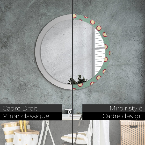 Round wall mirror decor Dots