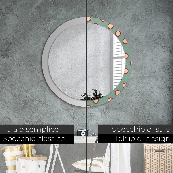 Round wall mirror decor Dots