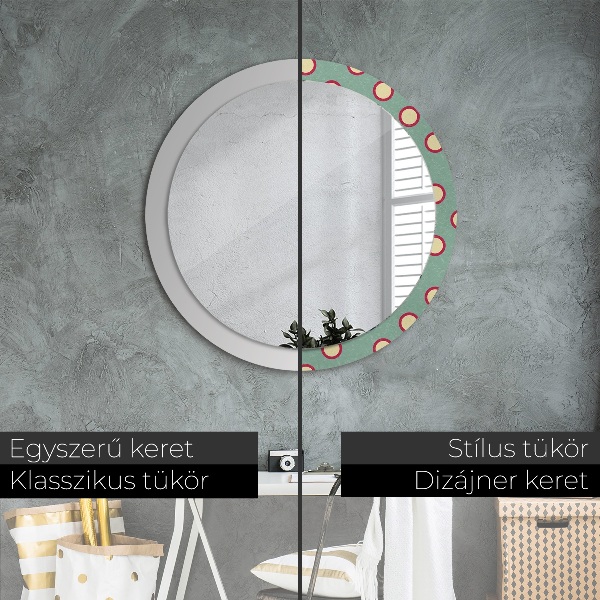 Round wall mirror decor Dots