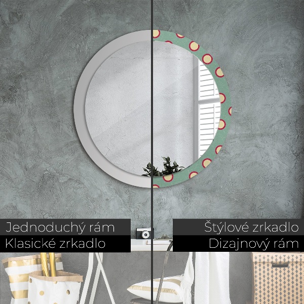Round wall mirror decor Dots
