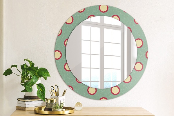 Round wall mirror decor Dots