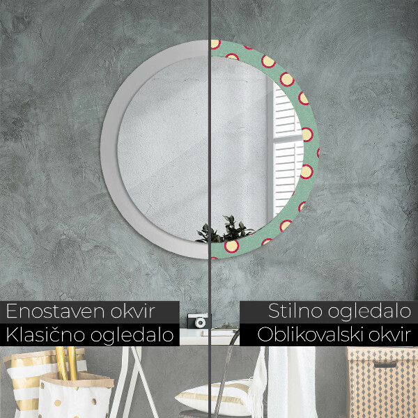 Round wall mirror decor Dots