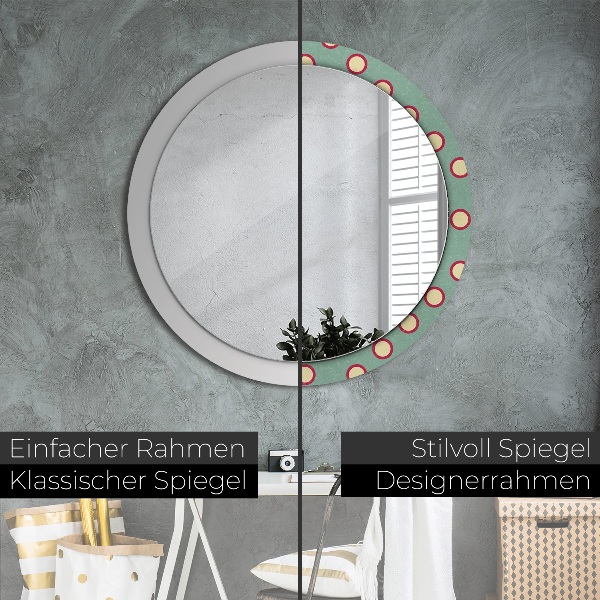 Round wall mirror decor Dots