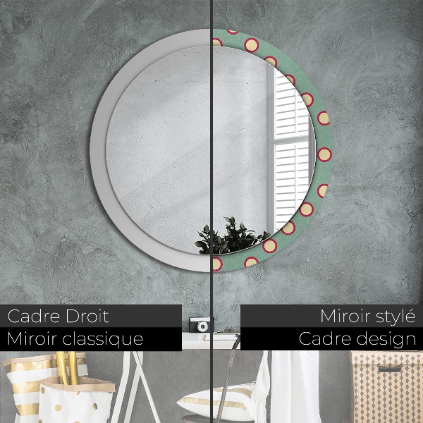 Round wall mirror decor Dots
