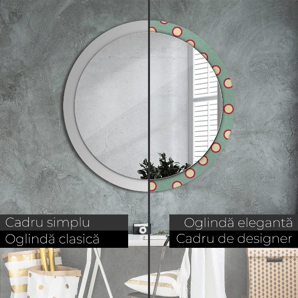 Round wall mirror decor Dots