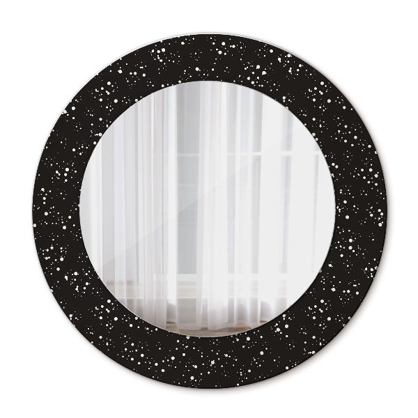 Round wall mirror decor Chaotic dots