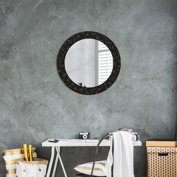 Round wall mirror decor Chaotic dots