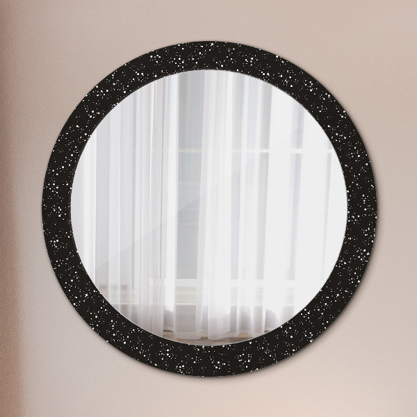 Round wall mirror decor Chaotic dots