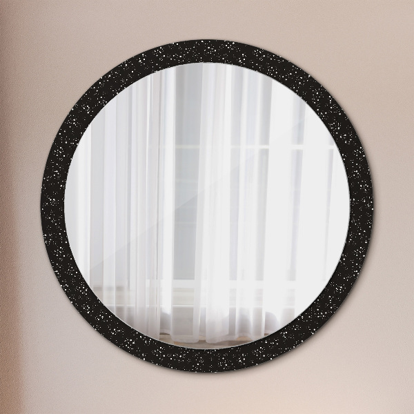 Round wall mirror decor Chaotic dots