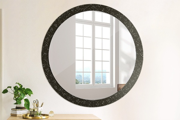 Round wall mirror decor Chaotic dots